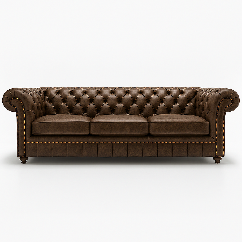 Cambridge Sofa in Balmoral Mulberry – Cracked Wax Leather