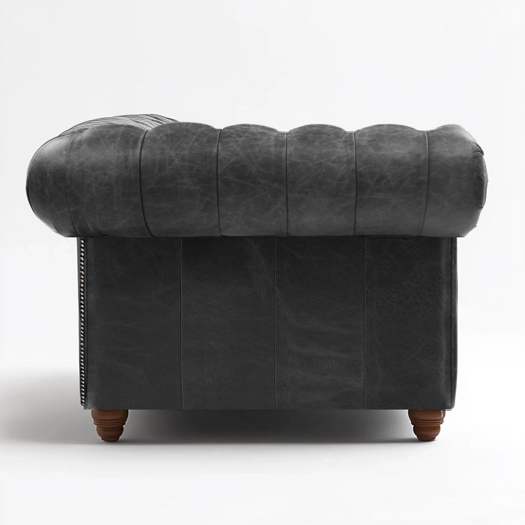 Cambridge British Made Chesterfield Cracked Wax Pewter