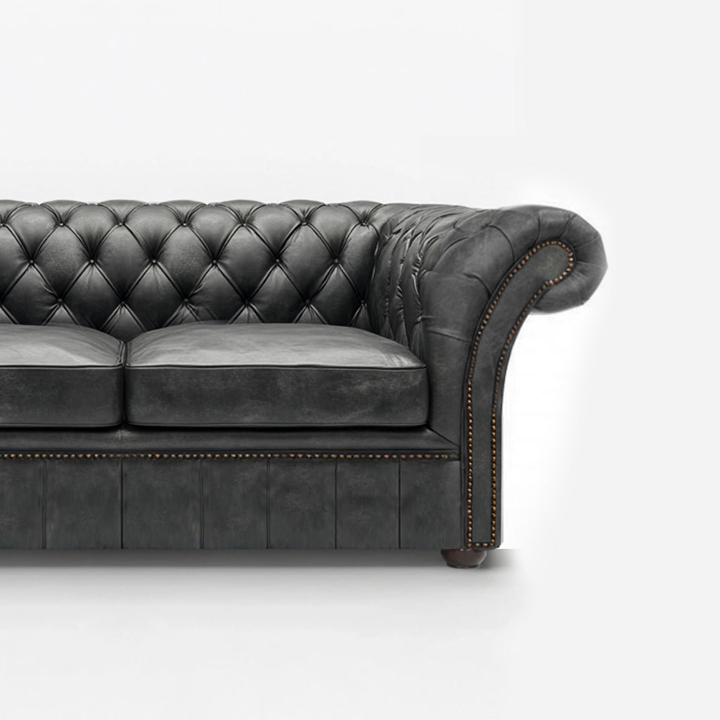 Cambridge British Made Chesterfield Cracked Wax Pewter