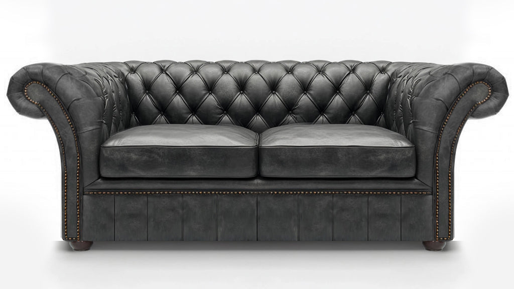 Cambridge British Made Chesterfield Cracked Wax Pewter