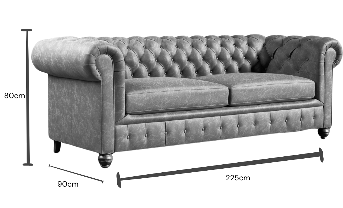 Clarendon Modern British Made Chesterfield Tobacco Auburn