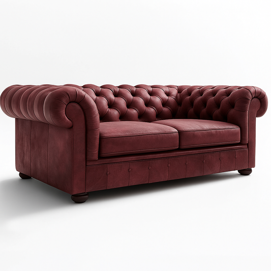 Grosvenor Duke Sofa in Balmoral Mulberry – Cracked Wax Leather