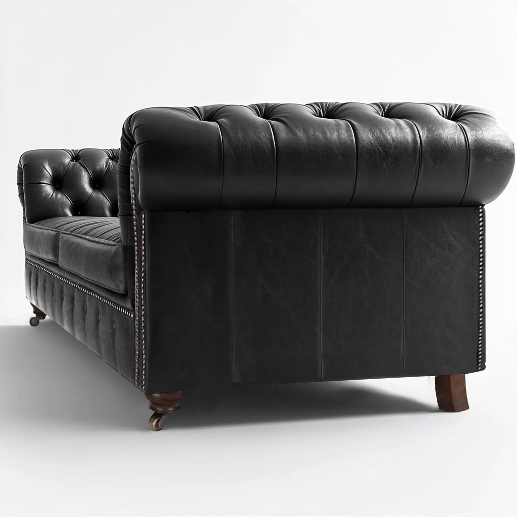Mayfair Regent British Made Chesterfield Cracked Wax Pewter