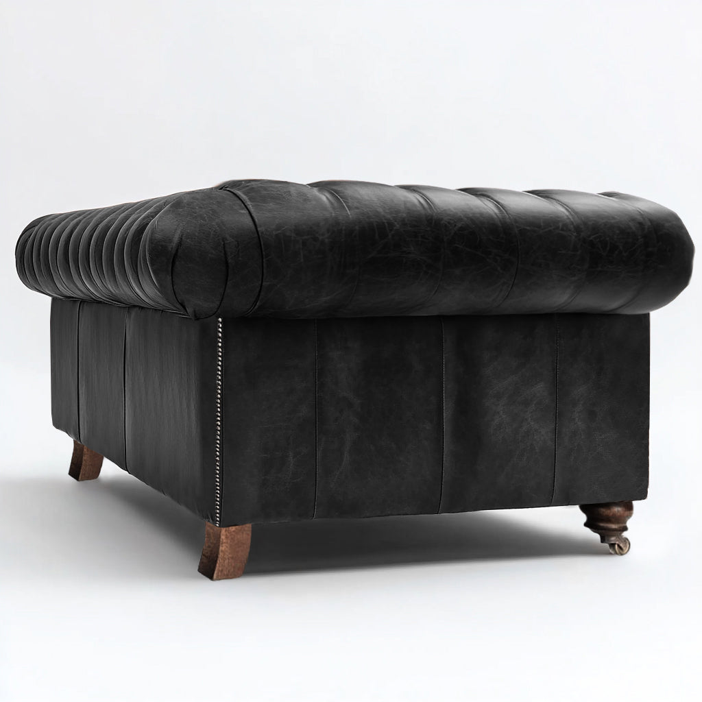 Mayfair Regent British Made Chesterfield Cracked Wax Pewter