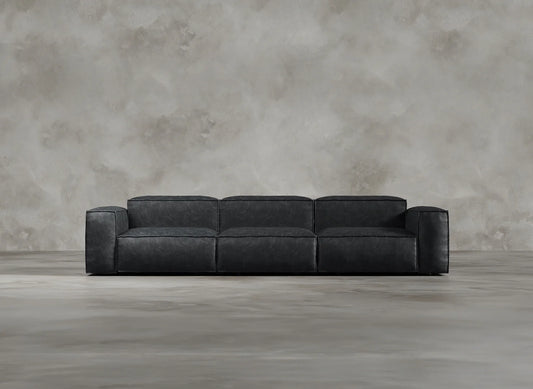 Modular Sofa I Genuine Italian Leather I Leaden I Slate