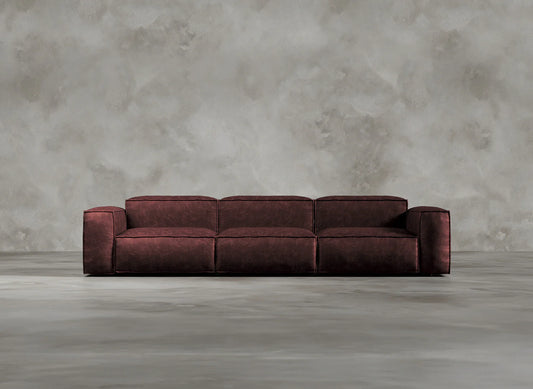 Modular Sofa I Genuine Italian Leather I Roseate I Red