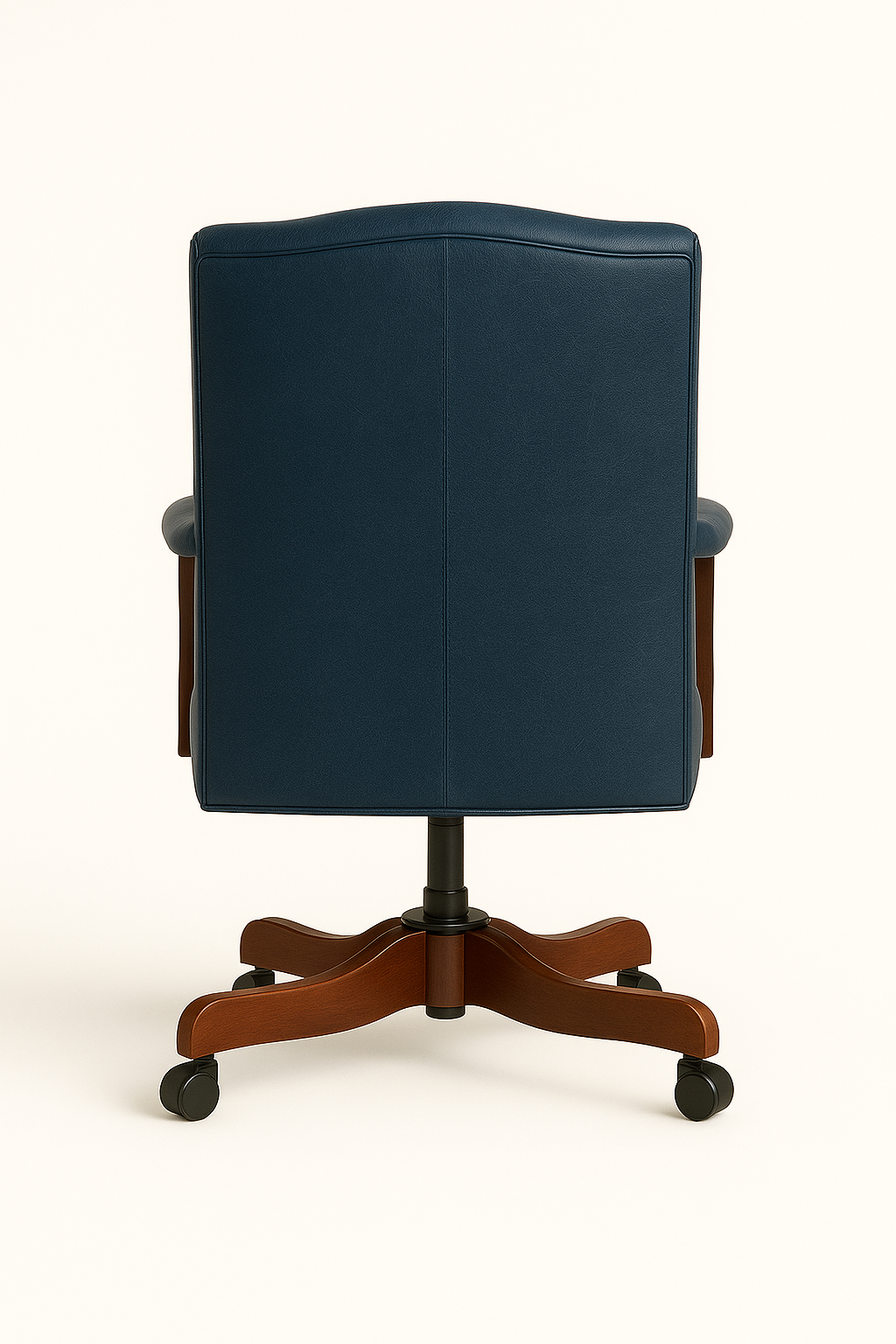 The Mayfair Director’s Swivel Chair in Royal Sapphire Leather