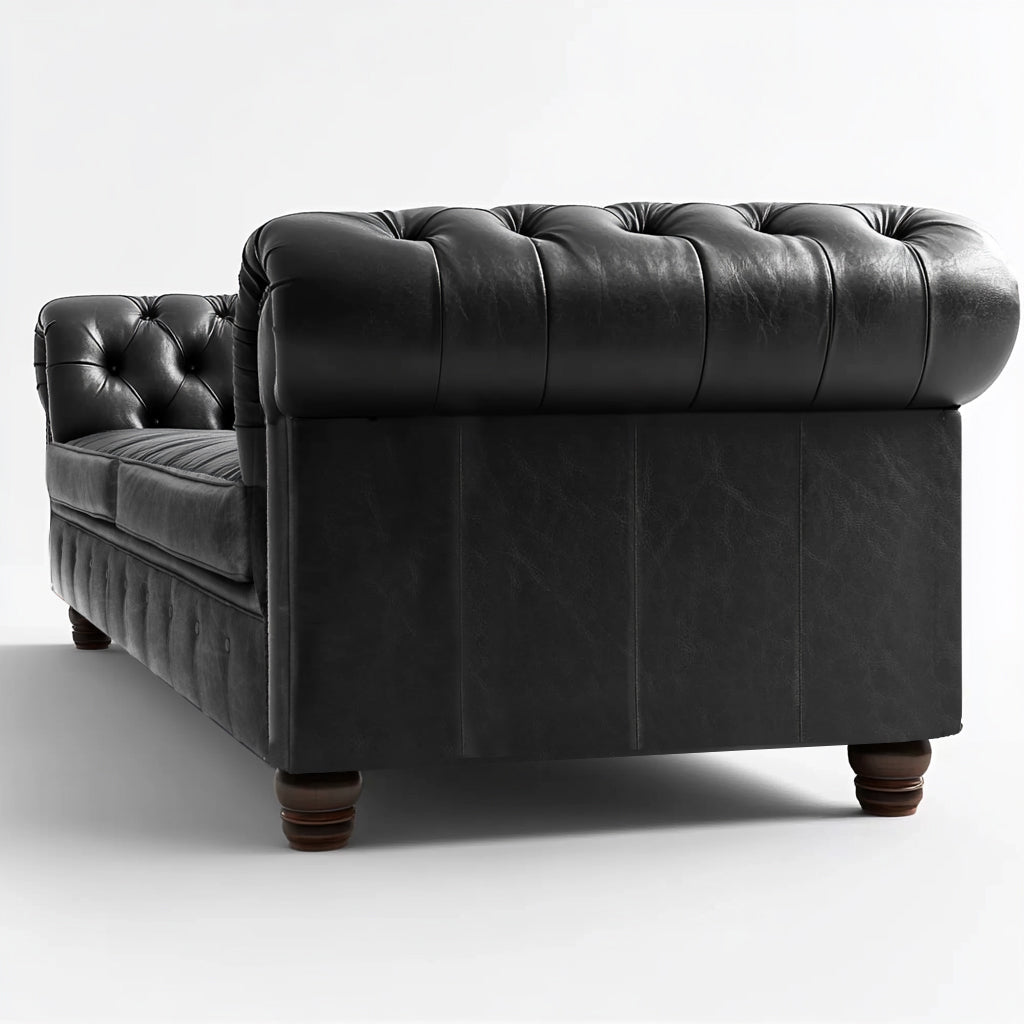 Savile Row Heritage British Made Chesterfield Cracked Wax Pewter