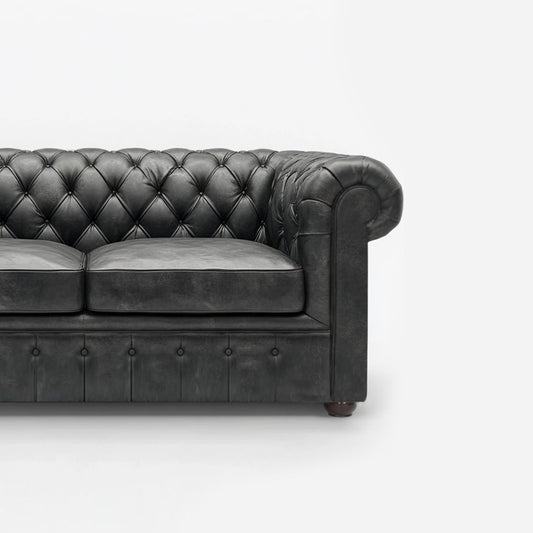 Savile Row Heritage British Made Chesterfield Sofa Heritage Patina Pewter