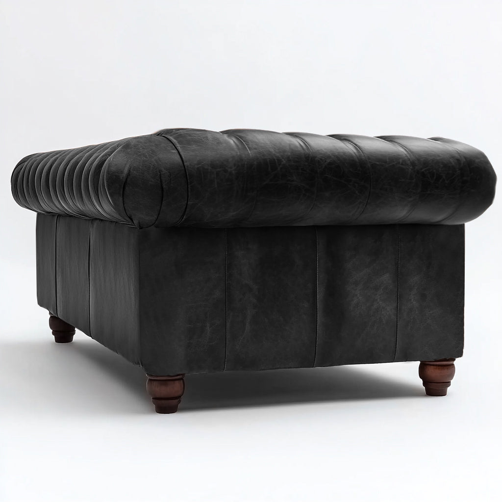Savile Row Heritage British Made Chesterfield Cracked Wax Pewter
