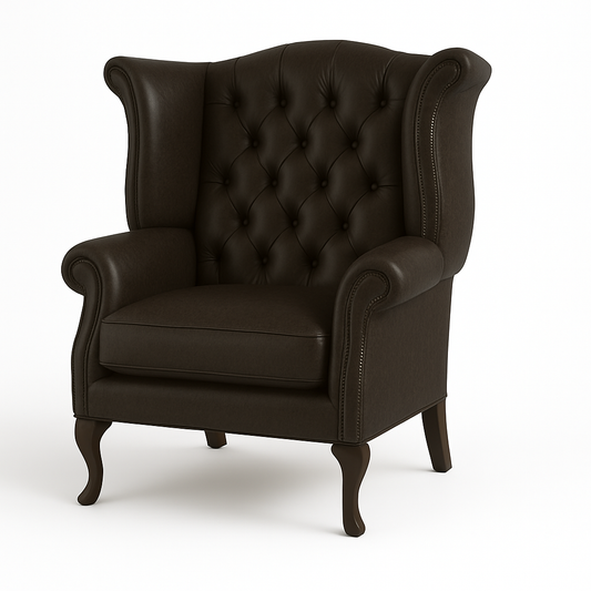 The Austen Wing in Churchill Tobacco – Cracked Wax Leather