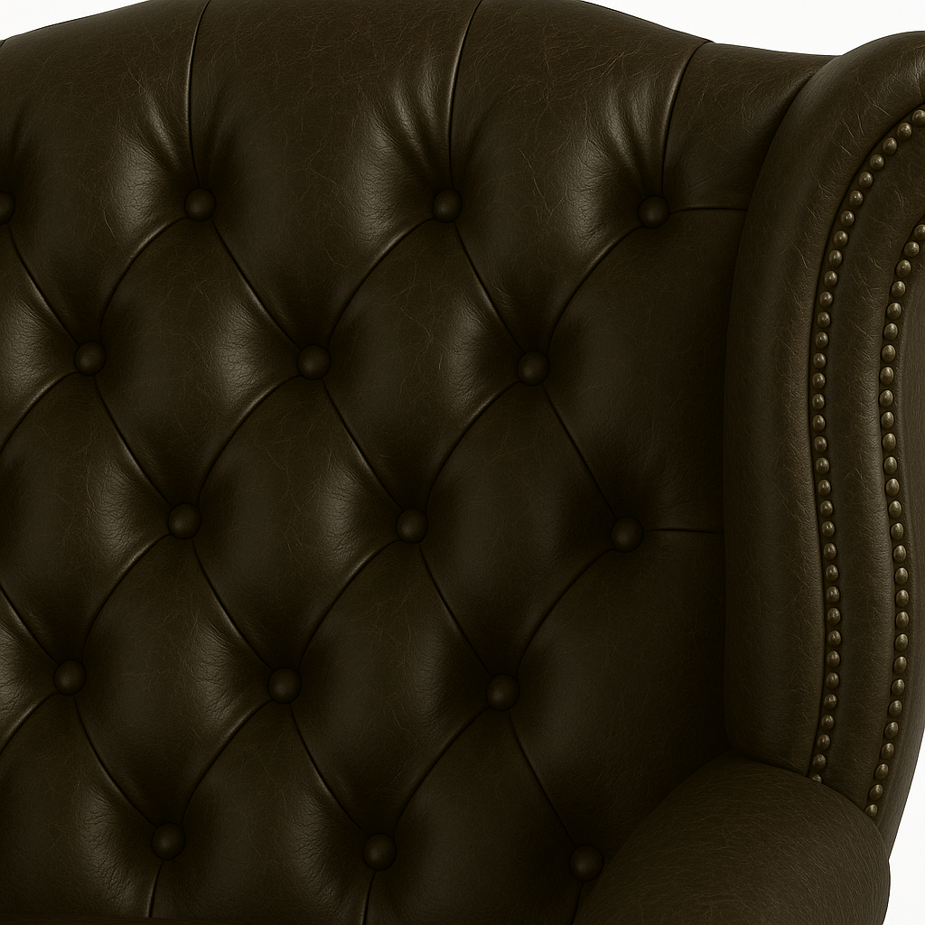 The Austen Wing in Churchill Tobacco – Cracked Wax Leather