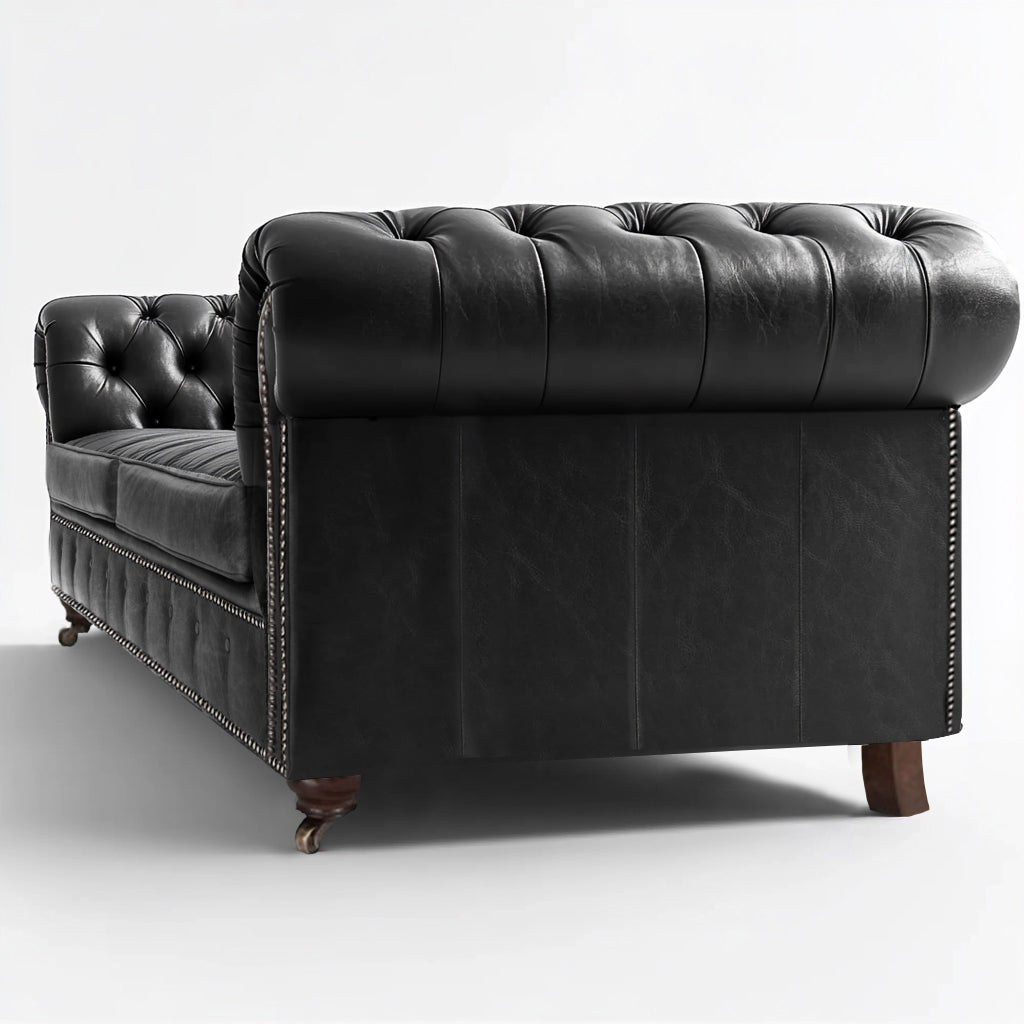 Windsor Belgrave British Made Chesterfield Cracked Wax Pewter