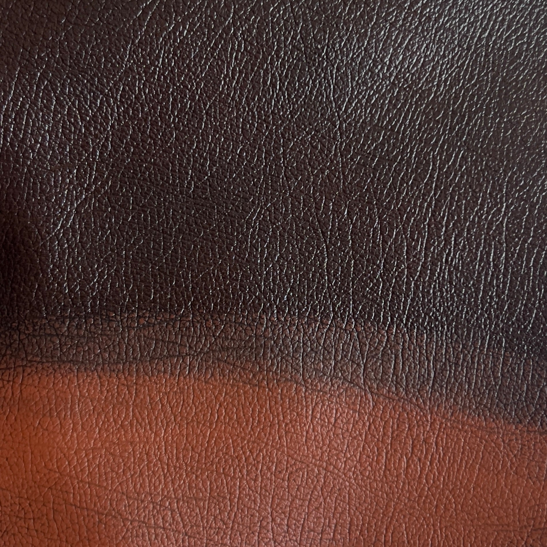 Close up leather sample dark brown