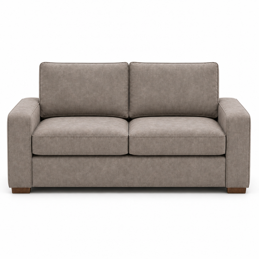 Gray textured sofa on a white background
