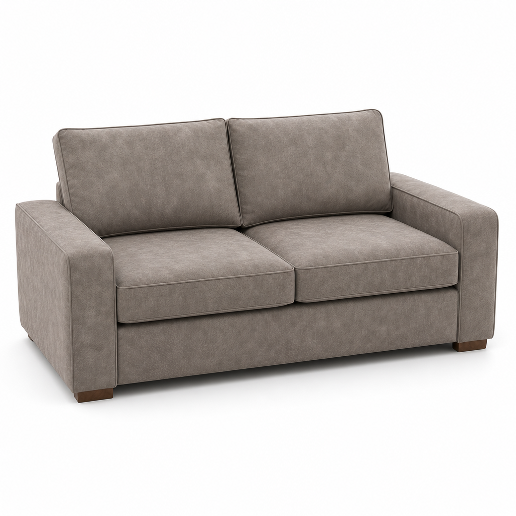 Gray textured sofa on a white background