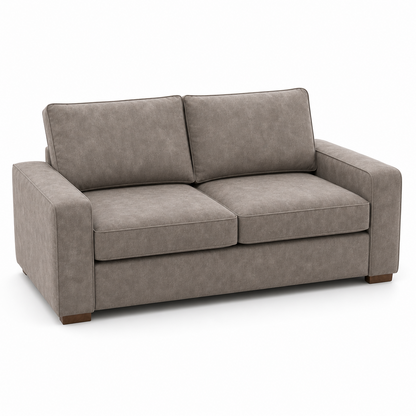 Gray textured sofa on a white background