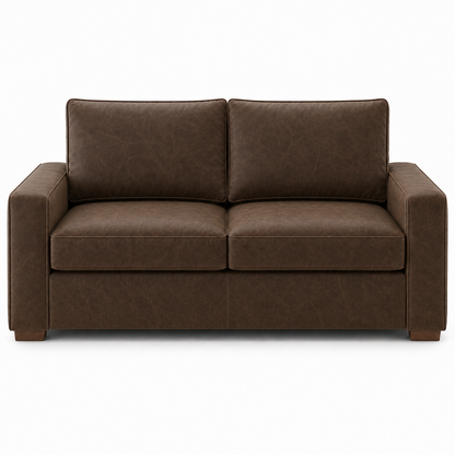 Brown sofa on a white background
