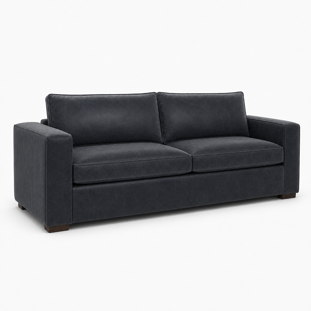 Gray sofa on a white background