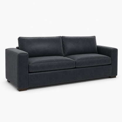 Gray sofa on a white background