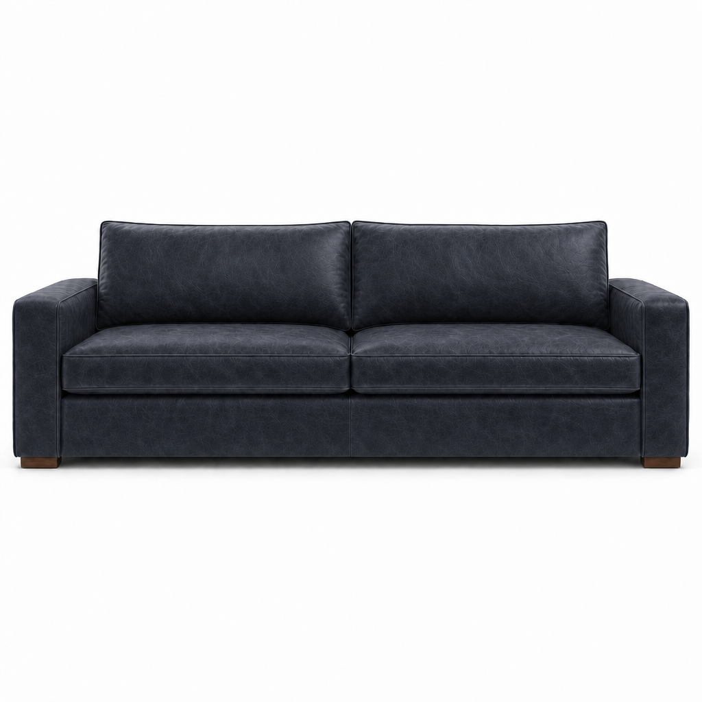 Blue sofa on a white background