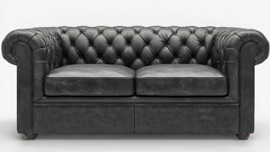 Grosvenor Duke British Made Chesterfield Cracked Wax Pewter