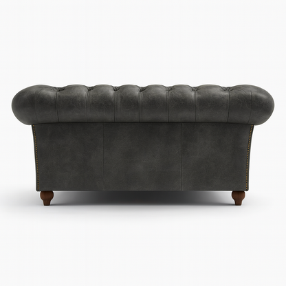 Cambridge Sofa in Thames Fog Ash Grey – Cracked Wax Leather