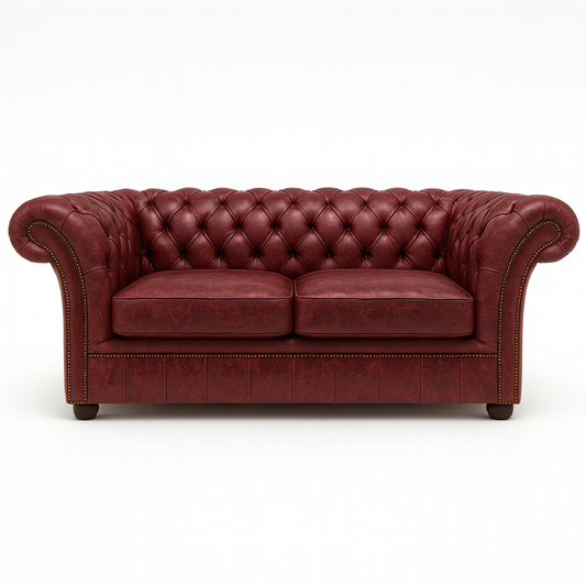 Cambridge Sofa in Balmoral Mulberry – Cracked Wax Leather