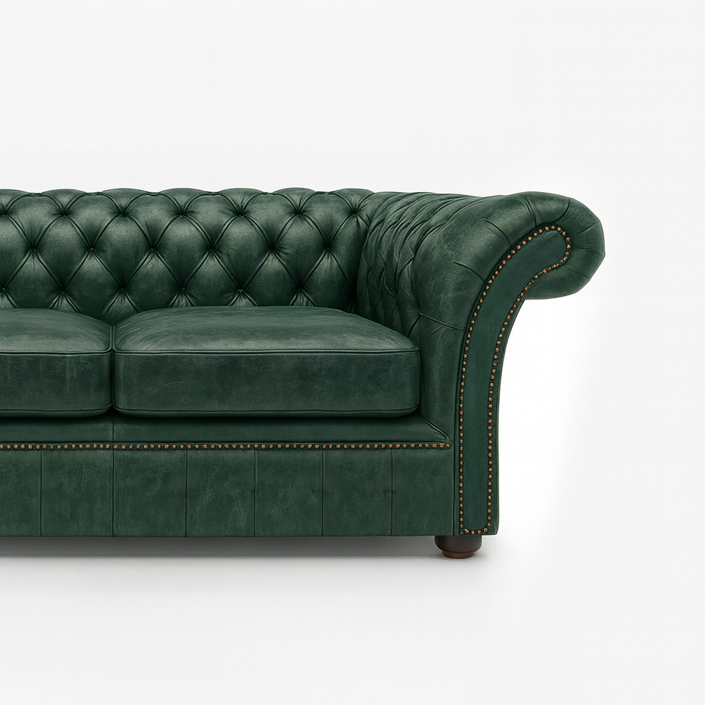 Cambridge Sofa in Highland Grove Juniper Green – Vintage Finish