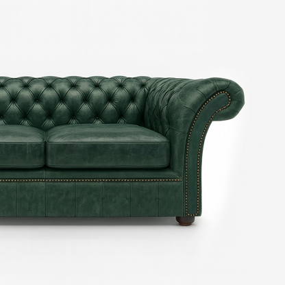 Cambridge Sofa in Highland Grove Juniper Green – Vintage Finish