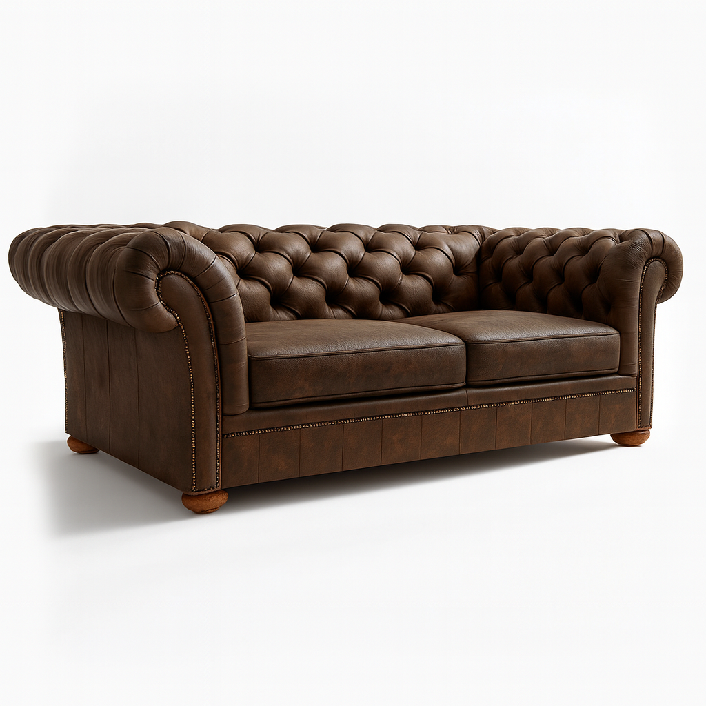 Cambridge Sofa in Balmoral Mulberry – Cracked Wax Leather