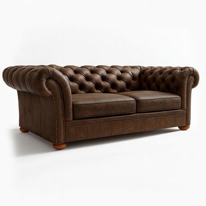 Cambridge Sofa in Balmoral Mulberry – Cracked Wax Leather