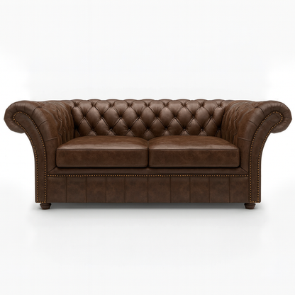 Cambridge Sofa in Balmoral Mulberry – Cracked Wax Leather