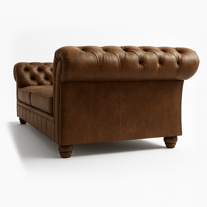 Cambridge Sofa in Caledonian Espresso Brown – Cracked Wax Leather