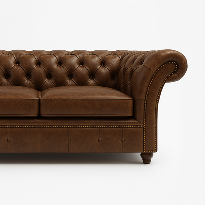 Cambridge Sofa in Caledonian Espresso Brown – Cracked Wax Leather