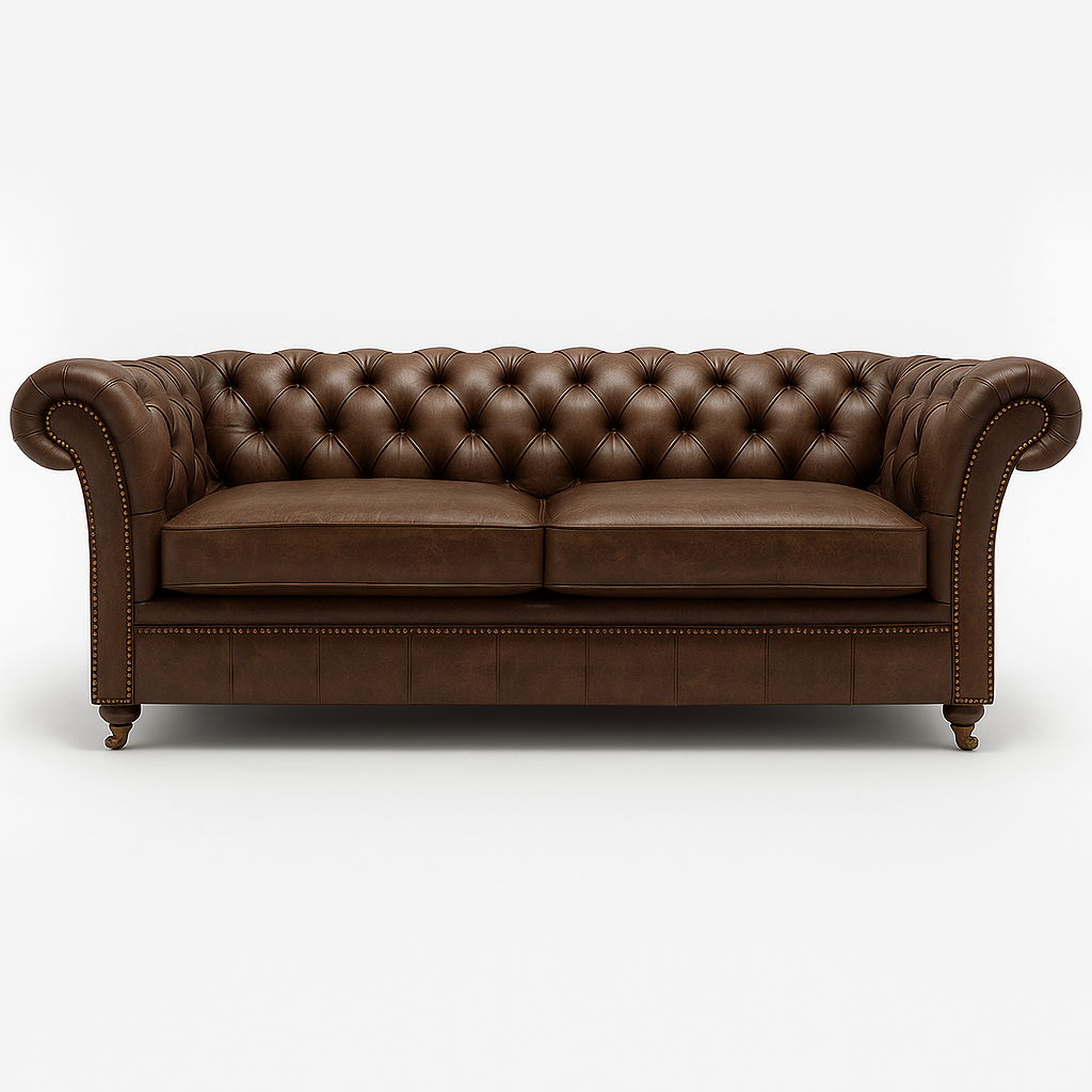 Cambridge Sofa in Caledonian Espresso Brown – Cracked Wax Leather