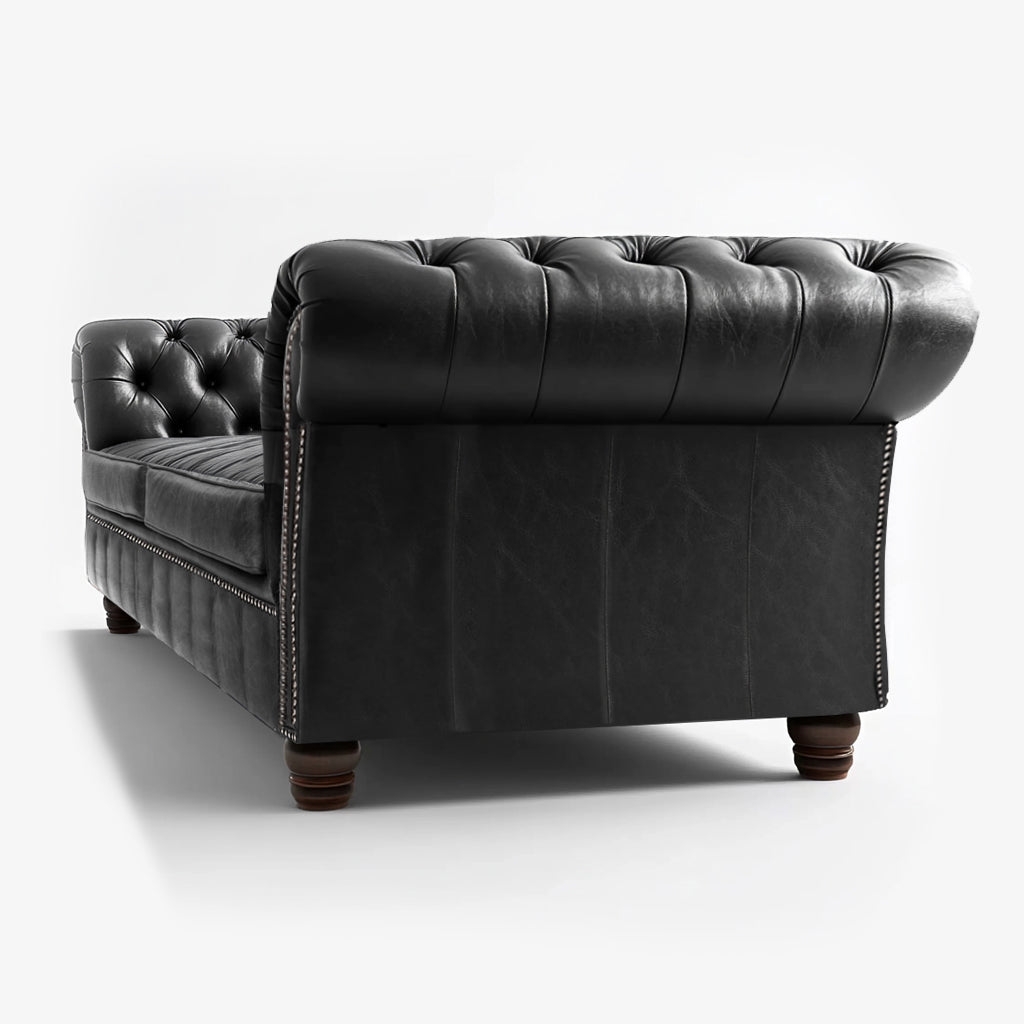 Cambridge Chesterfield side and arm close-up