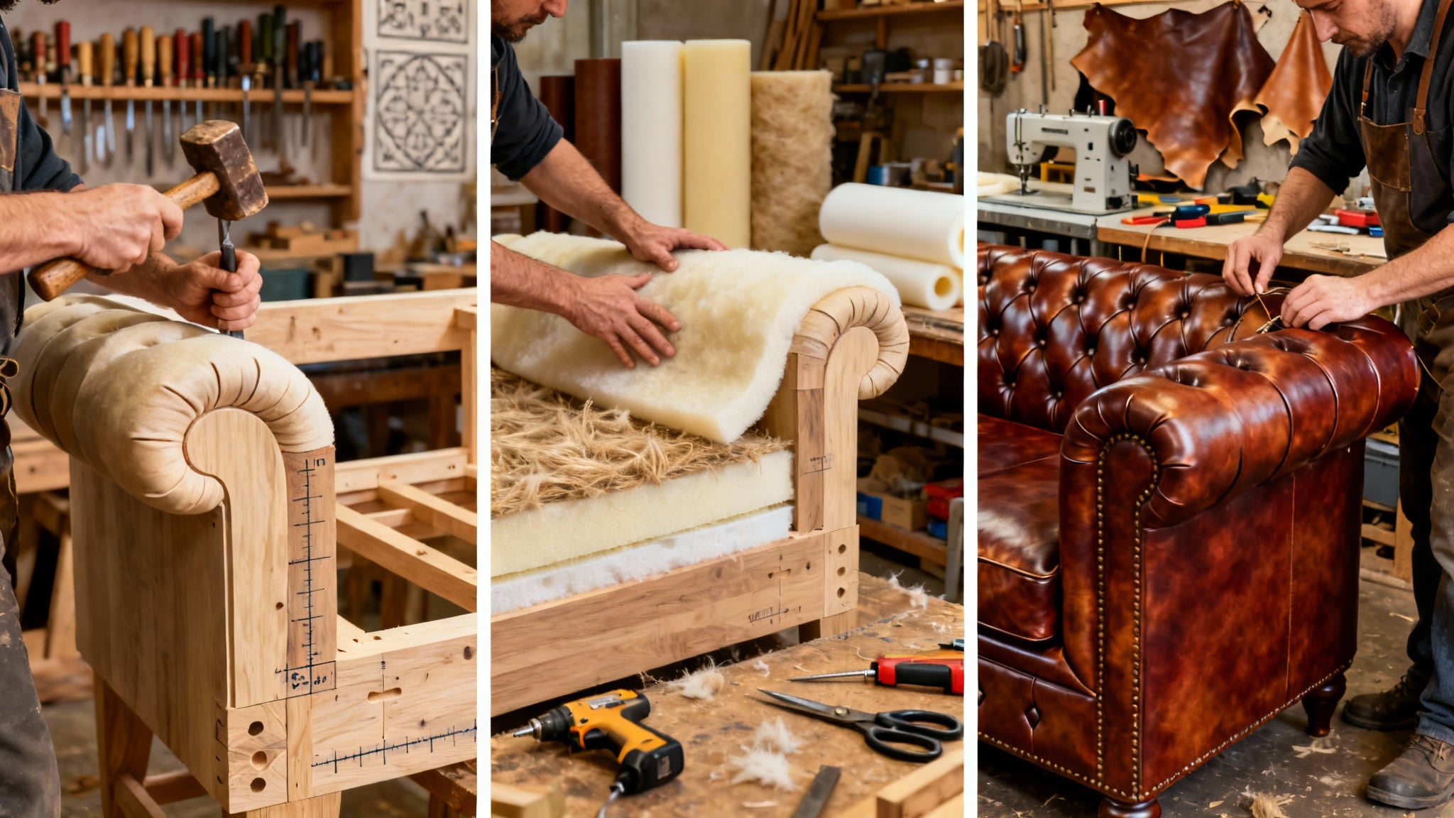 Chesterfield being crafted