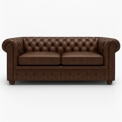 Grosvenor Duke British Made Chesterfield Sofa in Caledonian Espresso Brown – Cracked Wax Leather