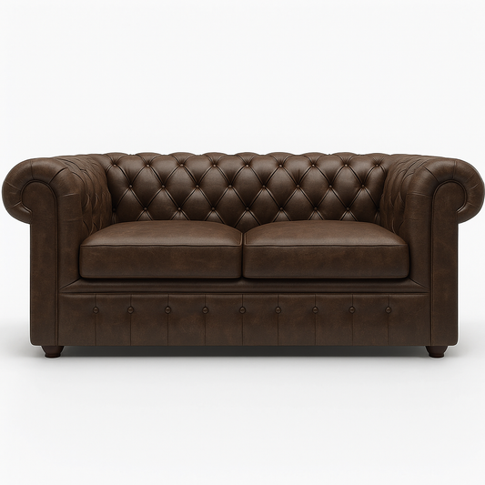 Grosvenor Duke Leather Chesterfield espresso finish