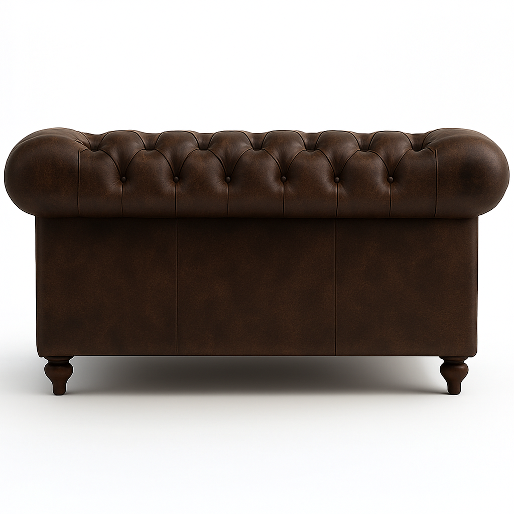 Grosvenor Duke British Made Chesterfield Sofa in Caledonian Espresso Brown – Cracked Wax Leather