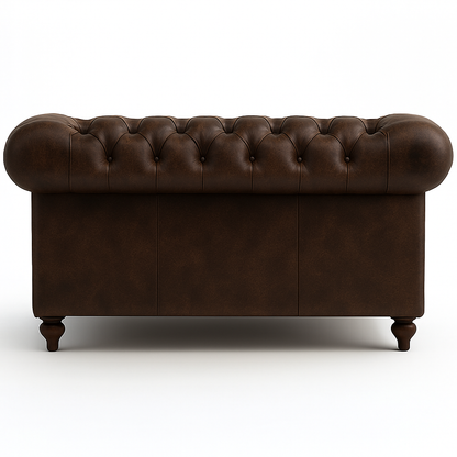Grosvenor Duke British Made Chesterfield Sofa in Caledonian Espresso Brown – Cracked Wax Leather