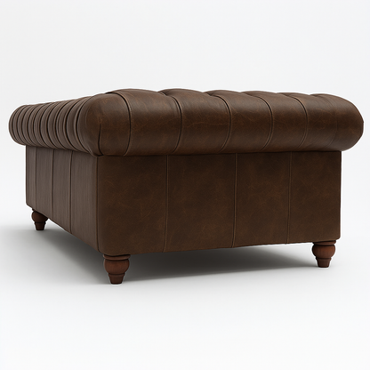 Grosvenor Duke British Made Chesterfield Sofa in Caledonian Espresso Brown – Cracked Wax Leather
