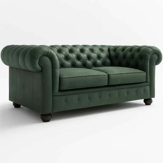 Grosvenor Duke Sofa in Highland Grove Juniper Green – Vintage Finish