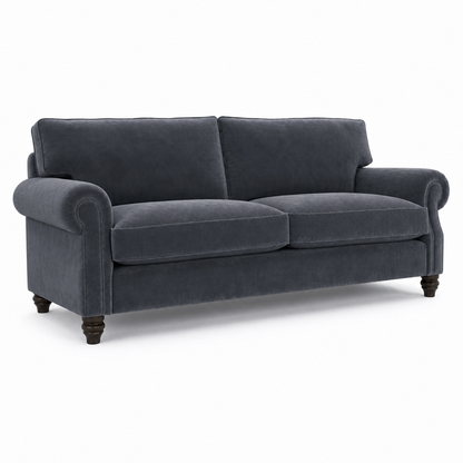 Green sofa on a white background