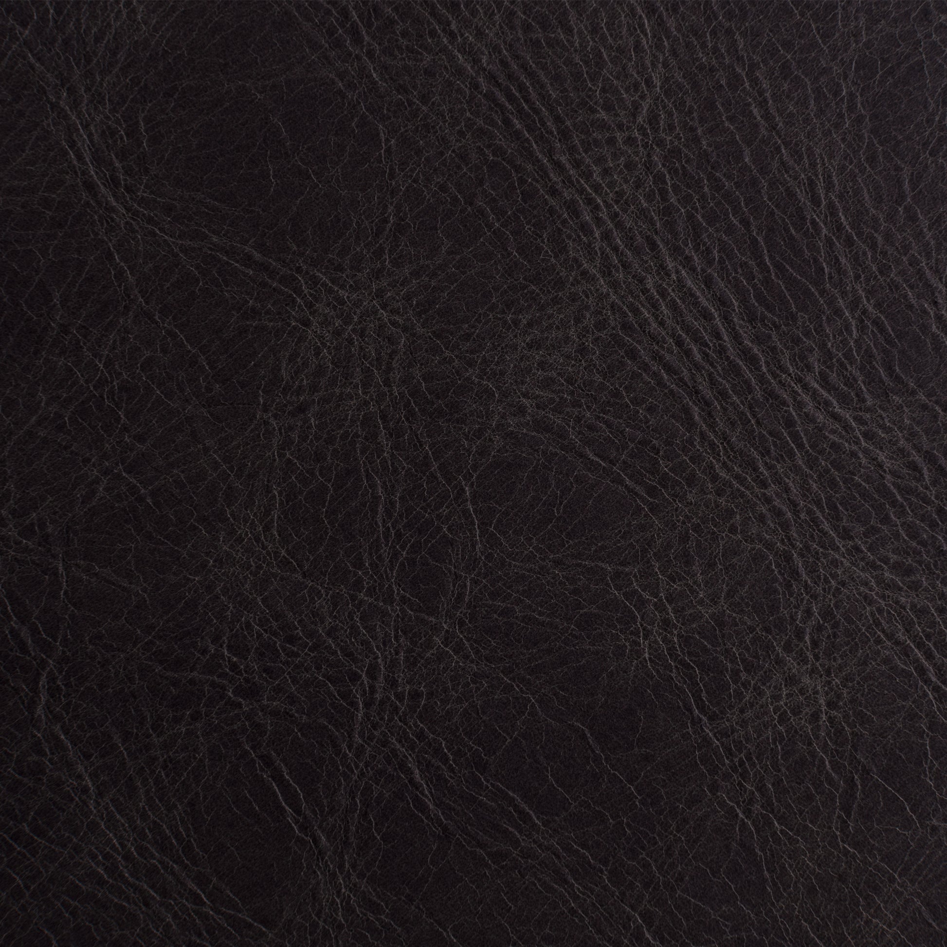 A close-up texture of dark brown leather with fine grain lines.