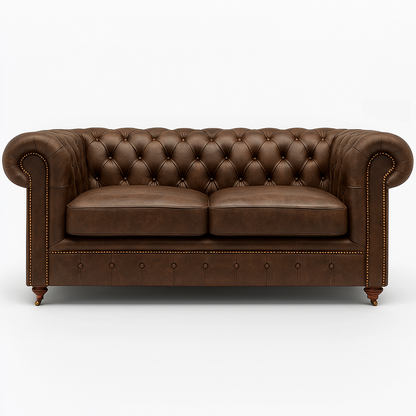 Mayfair Regent British Made Chesterfield in Caledonian Espresso Brown – Cracked Wax Leather
