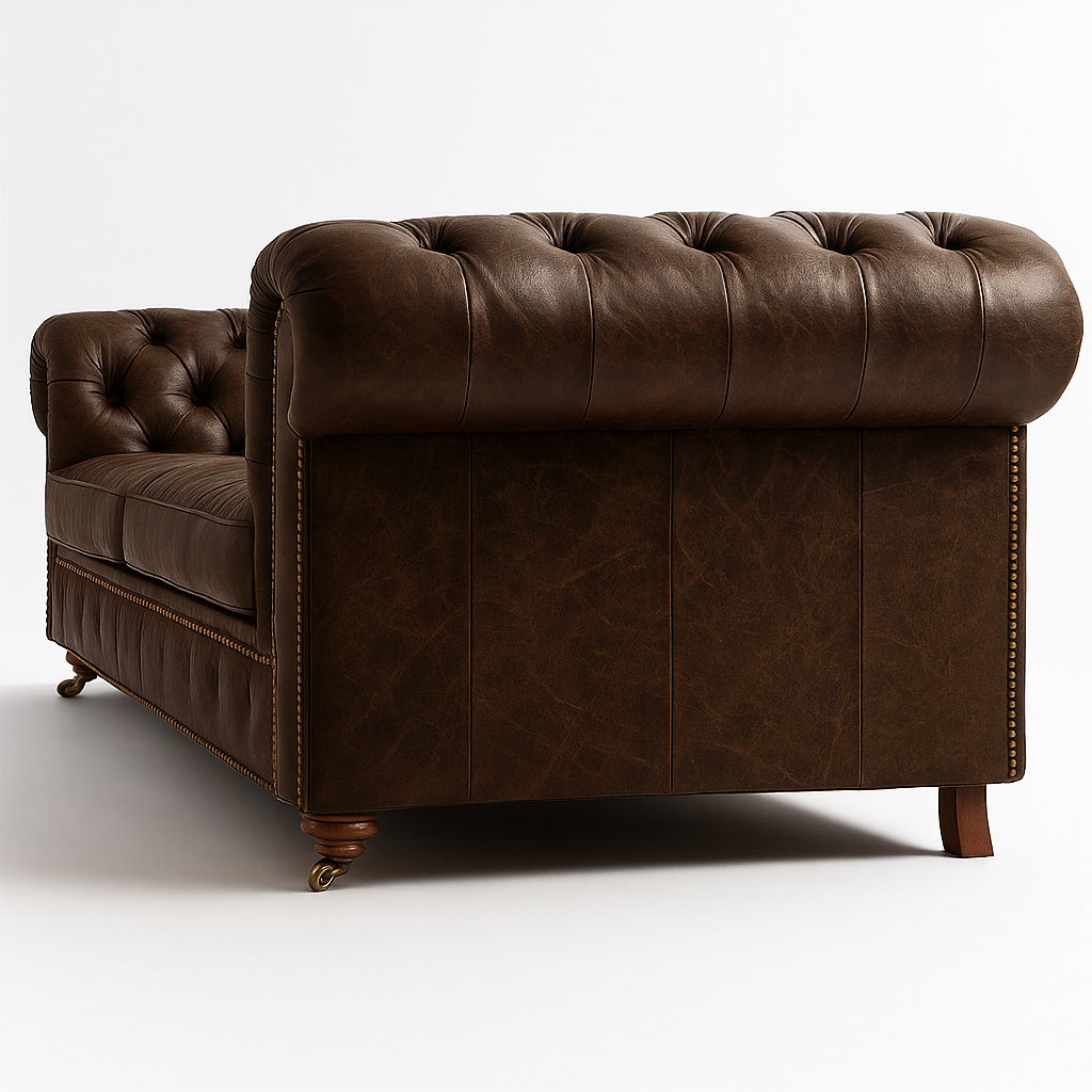 Mayfair Regent British Made Chesterfield in Caledonian Espresso Brown – Cracked Wax Leather