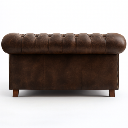 Mayfair Regent British Made Chesterfield in Caledonian Espresso Brown – Cracked Wax Leather