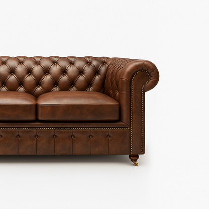 Mayfair Regent British Made Chesterfield in Caledonian Espresso Brown – Cracked Wax Leather